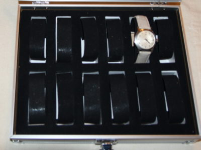 Коробка для часов, 12 слотов, прозрачная крышка