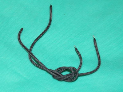 Фирменный шнур для браслета 18 см - серый