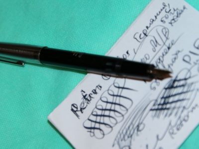 Немецкая Reform Goldor -золотое гибкое перо, поршневая ручка из 50-х