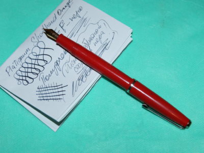 Platignum Shorthand Orange - полугибкое перо