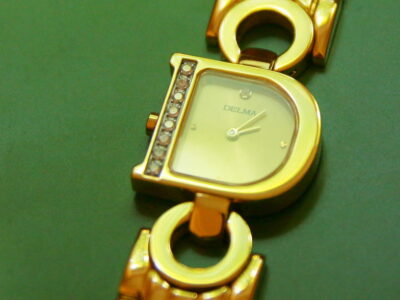 Стильные швейцарские кварцевые часы Delma D Golden Steel 667.331.1.S