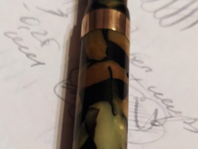 Жилетная перьевая ручка среднего размера Diamond Medal Flat top черепаховая